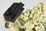 Black Tourmaline (Schorl), Feldspar, Goethite and Aquamarine #177541-1